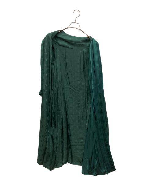 SUM1 STYLE（スミスタイル）SUM1 STYLE (スミスタイル) ハーフプリーツ シャツワンピース グリーン サイズ:F 未使用品の古着・服飾アイテム