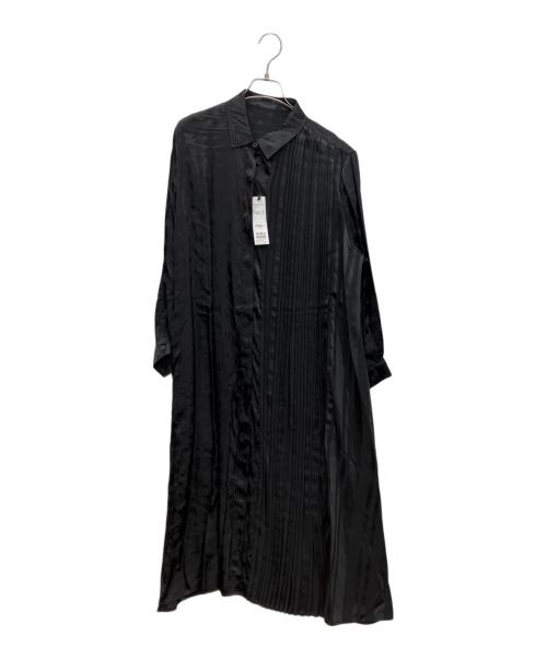 SUM1 STYLE（スミスタイル）SUM1 STYLE (スミスタイル) ハーフプリーツ シャツワンピース ブラック サイズ:F 未使用品の古着・服飾アイテム