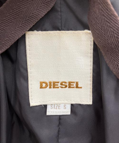 DIESEL（ディーゼル）DIESEL (ディーゼル) 中綿ナイロンジャケット ブラウン サイズ:Sの古着・服飾アイテム
