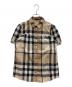BURBERRY LONDON（バーバリーロンドン）の古着「ノバチェック半袖シャツ」｜ベージュ