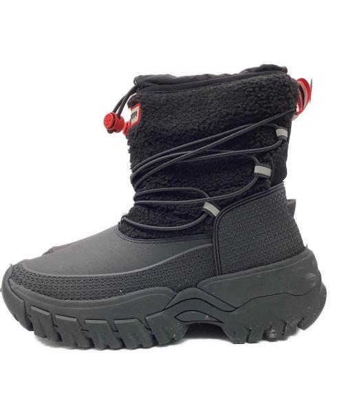 HUNTER（ハンター）HUNTER (ハンター) レディース ワンダラー ショート シェルパ スノー ブーツ ブラック サイズ:SIZE 23cmの古着・服飾アイテム