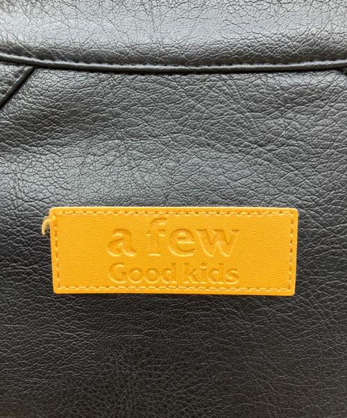 A FEW GOOD KIDS（アフューグッドキッズ）A FEW GOOD KIDS (アフューグッドキッズ) フェイクレザージャケット グリーン×ブラック サイズ:Lの古着・服飾アイテム