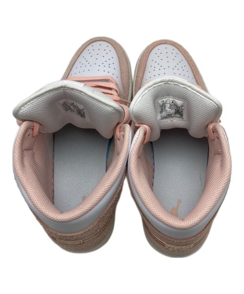 NIKE（ナイキ）NIKE (ナイキ) Air Jordan 1 ミッドカットスニーカー ホワイト×ピンク サイズ:28cmの古着・服飾アイテム
