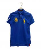 POLO RALPH LAURENポロ・ラルフローレン）の古着「ビッグポニー 半袖ポロシャツ」｜ブルー