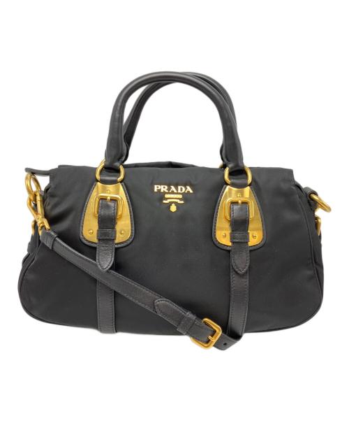 PRADA（プラダ）PRADA (プラダ) 2WAYハンドバッグ ブラックの古着・服飾アイテム