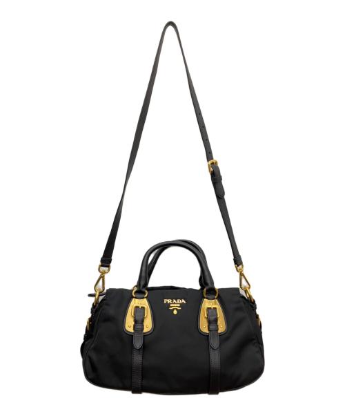 PRADA（プラダ）PRADA (プラダ) 2WAYハンドバッグ ブラックの古着・服飾アイテム