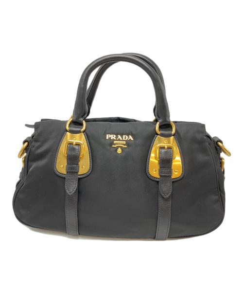 PRADA（プラダ）PRADA (プラダ) 2WAYハンドバッグ ブラックの古着・服飾アイテム