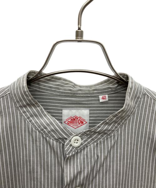 DANTON（ダントン）DANTON (ダントン) COTTON LINEN BAND COLLAR SHIRT グレー サイズ:SIZE L (42)の古着・服飾アイテム