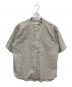 DANTON（ダントン）の古着「COTTON LINEN BAND COLLAR SHIRT」｜グレー