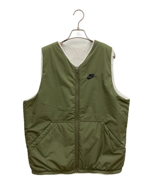 NIKE（ナイキ）NIKE (ナイキ) リバーシブル ウィンタライズド ベスト グリーン×ホワイト サイズ:Mの古着・服飾アイテム