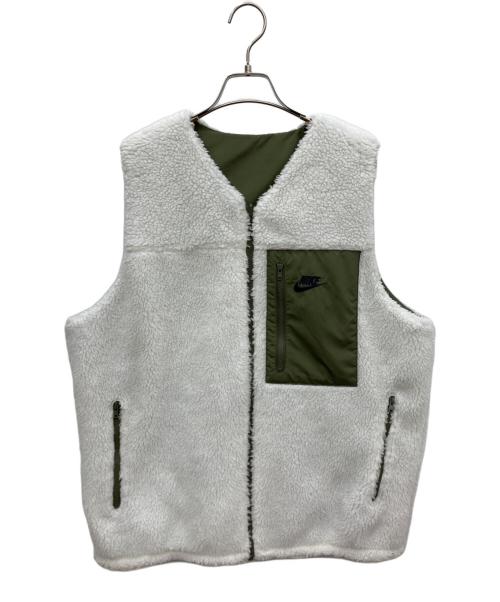 NIKE（ナイキ）NIKE (ナイキ) リバーシブル ウィンタライズド ベスト グリーン×ホワイト サイズ:Mの古着・服飾アイテム