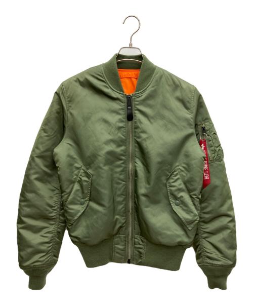 ALPHA（アルファ）ALPHA (アルファ) MA-1ジャケット グリーン サイズ:Mの古着・服飾アイテム