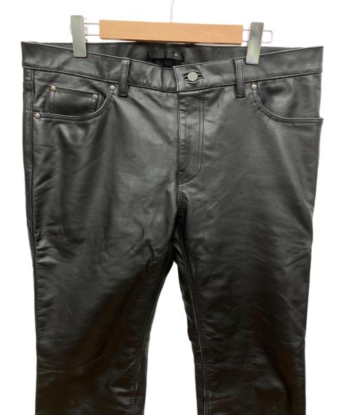 Liugoo Leathers（リューグーレザーズ）Liugoo Leathers (リューグーレザーズ) レザーパンツ ブラック サイズ:36の古着・服飾アイテム