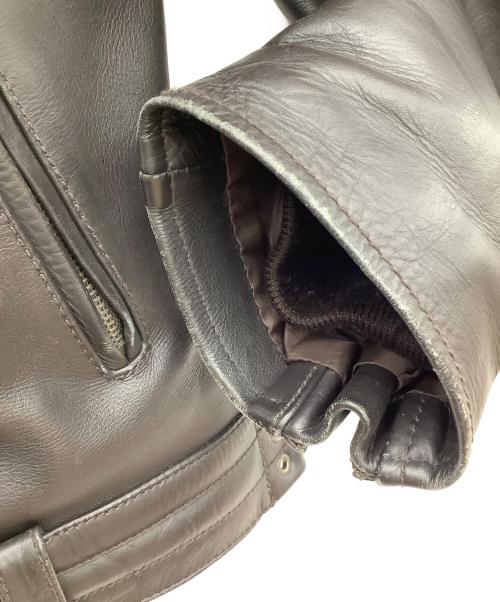 Liugoo Leathers（リューグーレザーズ）Liugoo Leathers (リューグーレザーズ) ライナー付ライダースジャケット ブラウン サイズ:LLの古着・服飾アイテム