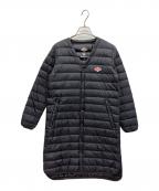 DANTONダントン）の古着「Vネックロングインナーダウンコート」｜ブラック