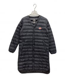DANTON（ダントン）の古着「Vネックロングインナーダウンコート」｜ブラック