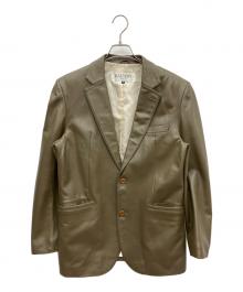 BALMAIN（バルマン）の古着「ラムレザーテーラードジャケット」｜チャコールグレー