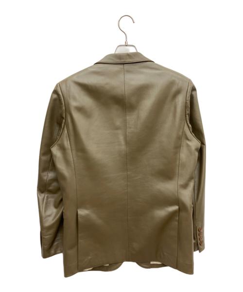 BALMAIN（バルマン）BALMAIN (バルマン) ラムレザーテーラードジャケット チャコールグレー サイズ:Mの古着・服飾アイテム