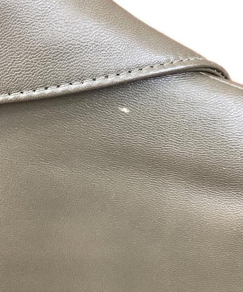BALMAIN（バルマン）BALMAIN (バルマン) ラムレザーテーラードジャケット チャコールグレー サイズ:Mの古着・服飾アイテム