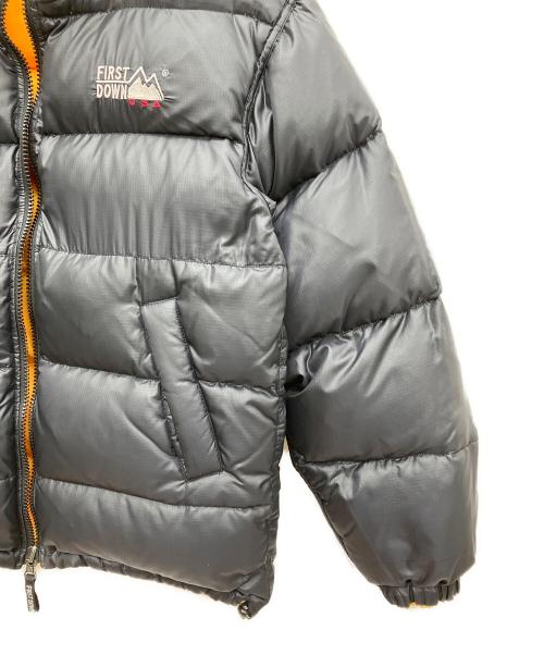 FIRST DOWN（ファーストダウン）FIRST DOWN (ファーストダウン) リバーシブルダウンジャケット ブラック×イエロー サイズ:Mの古着・服飾アイテム