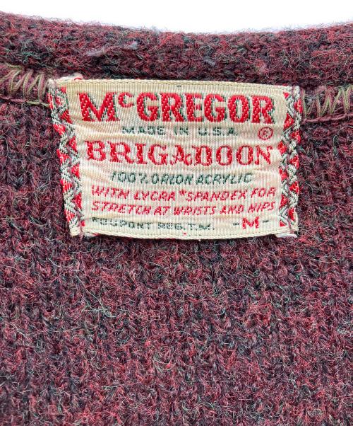 McGREGOR（マックレガー）McGREGOR (マックレガー) 60s BRIGADOON（ブリガドーン） 厚手ニット ワインレッド サイズ:Mの古着・服飾アイテム
