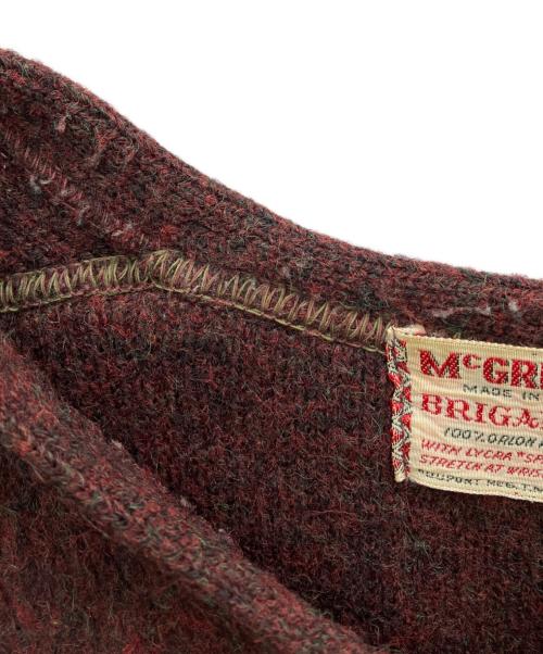 McGREGOR（マックレガー）McGREGOR (マックレガー) 60s BRIGADOON（ブリガドーン） 厚手ニット ワインレッド サイズ:Mの古着・服飾アイテム