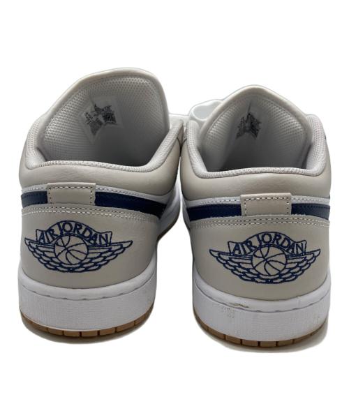 NIKE（ナイキ）NIKE (ナイキ) AIR JORDAN 1 LOW グレー×ホワイト×ネイビー サイズ:27.5cmの古着・服飾アイテム