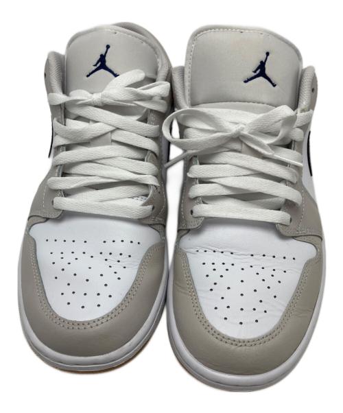 NIKE（ナイキ）NIKE (ナイキ) AIR JORDAN 1 LOW グレー×ホワイト×ネイビー サイズ:27.5cmの古着・服飾アイテム