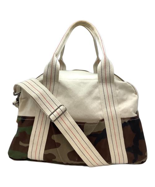 L.L.Bean（エルエルビーン）L.L.Bean (エルエルビーン) トラベルバッグ カモフラージュ柄 ベージュ×ブラウンの古着・服飾アイテム
