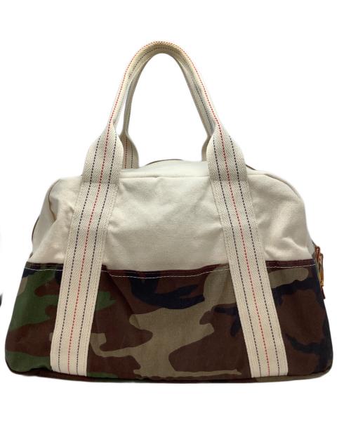 L.L.Bean（エルエルビーン）L.L.Bean (エルエルビーン) トラベルバッグ カモフラージュ柄 ベージュ×ブラウンの古着・服飾アイテム