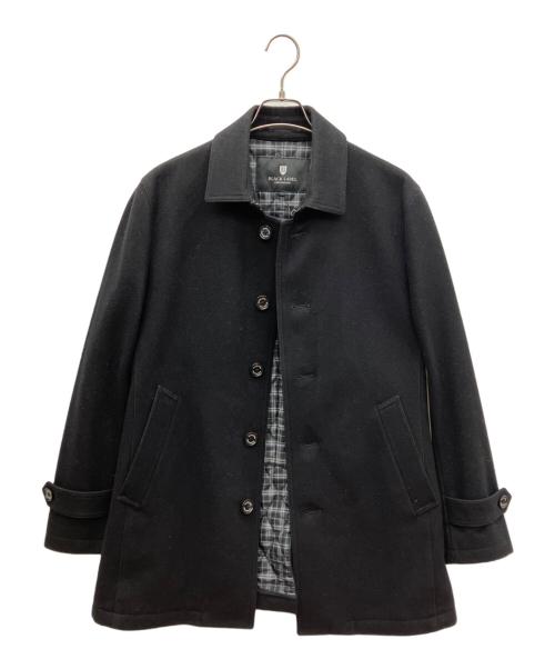 BLACK LABEL CRESTBRIDGE（ブラックレーベル クレストブリッジ）BLACK LABEL CRESTBRIDGE (ブラックレーベル クレストブリッジ) 裏キルティングウールコート ブラック サイズ:SIZE Lの古着・服飾アイテム
