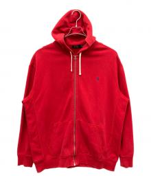 POLO RALPH LAUREN（ポロ・ラルフローレン）の古着「ジップパーカー」｜レッド