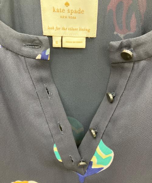 Kate Spade（ケイトスペード）Kate Spade (ケイトスペード) 気球柄長袖ワンピース ネイビー サイズ:6の古着・服飾アイテム