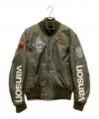 VANSONバンソン）の古着「バイク用ジャケット」｜カーキ