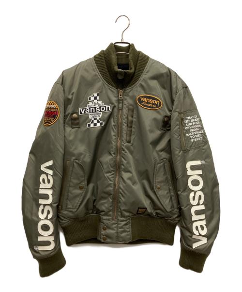 VANSON（バンソン）VANSON (バンソン) バイク用ジャケット カーキ サイズ:SIZE XLの古着・服飾アイテム