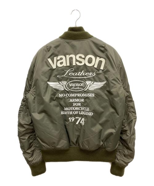 VANSON（バンソン）VANSON (バンソン) バイク用ジャケット カーキ サイズ:SIZE XLの古着・服飾アイテム