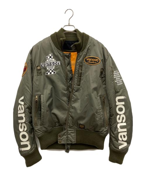 VANSON（バンソン）VANSON (バンソン) バイク用ジャケット カーキ サイズ:SIZE XLの古着・服飾アイテム
