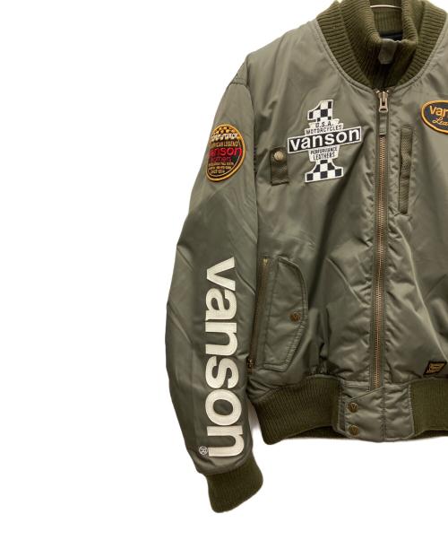 VANSON（バンソン）VANSON (バンソン) バイク用ジャケット カーキ サイズ:SIZE XLの古着・服飾アイテム