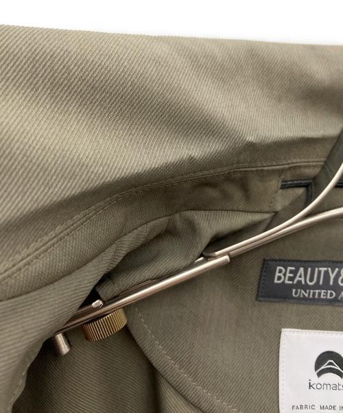 BEAUTY&YOUTH（ビューティーアンドユース）BEAUTY&YOUTH (ビューティーアンドユース) KOMATSU (コマツ) KOMATSU ポリエステル ツイルジャケット オリーブ サイズ:Sの古着・服飾アイテム