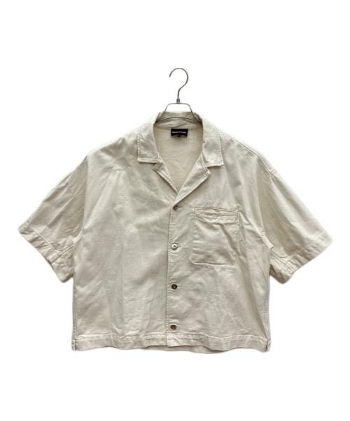 EMPORIO ARMANI（エンポリオ アルマーニ）EMPORIO ARMANI (エンポリオ アルマーニ) 半袖デニムシャツ ホワイト サイズ:Lの古着・服飾アイテム