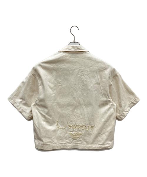 EMPORIO ARMANI（エンポリオ アルマーニ）EMPORIO ARMANI (エンポリオ アルマーニ) 半袖デニムシャツ ホワイト サイズ:Lの古着・服飾アイテム