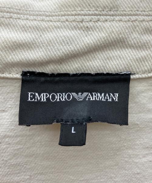 EMPORIO ARMANI（エンポリオ アルマーニ）EMPORIO ARMANI (エンポリオ アルマーニ) 半袖デニムシャツ ホワイト サイズ:Lの古着・服飾アイテム