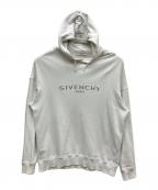 GIVENCHYジバンシィ）の古着「メタリックロゴ スウェットパーカー」｜ホワイト
