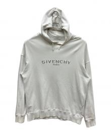 GIVENCHY（ジバンシィ）の古着「メタリックロゴ スウェットパーカー」｜ホワイト