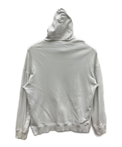 GIVENCHY（ジバンシィ）GIVENCHY (ジバンシィ) メタリックロゴ スウェットパーカー ホワイト サイズ:Lの古着・服飾アイテム