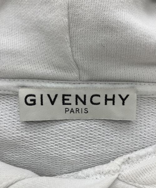 GIVENCHY（ジバンシィ）GIVENCHY (ジバンシィ) メタリックロゴ スウェットパーカー ホワイト サイズ:Lの古着・服飾アイテム
