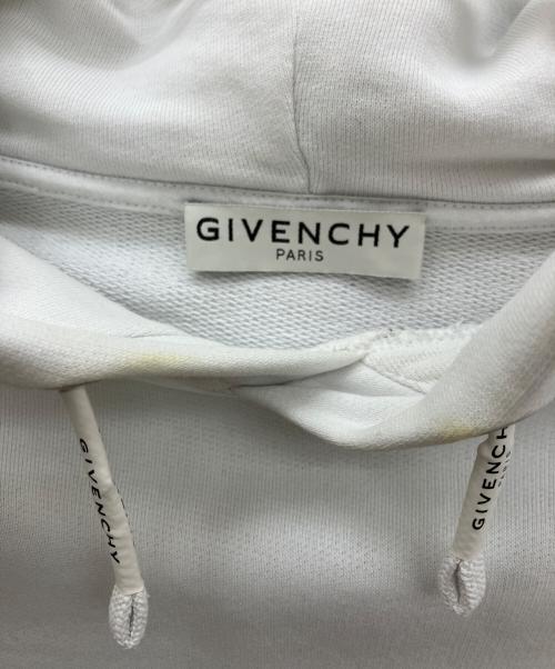GIVENCHY（ジバンシィ）GIVENCHY (ジバンシィ) メタリックロゴ スウェットパーカー ホワイト サイズ:Lの古着・服飾アイテム