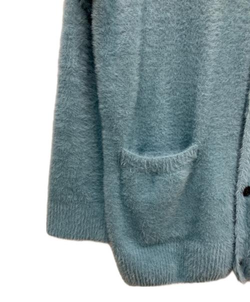 A BATHING APE（アベイシングエイプ）A BATHING APE (アベイシングエイプ) シャギーニットカーディガン（刺繍シャギーニットカーディガン スカイブルー サイズ:SIZE XLの古着・服飾アイテム