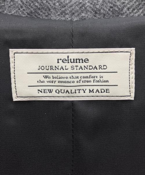 JOURNAL STANDARD relume（ジャーナルスタンダード レリューム）JOURNAL STANDARD relume (ジャーナルスタンダード レリューム) 尾州ウールスーパー100Aラインコート グレー サイズ:36の古着・服飾アイテム