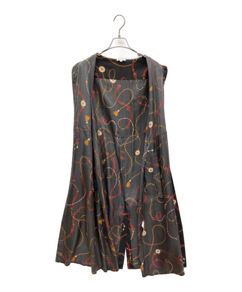 LILYSILK（リリーシルク）LILYSILK (リリーシルク) 長袖シルクシャツワンピース ブラック サイズ:Mの古着・服飾アイテム